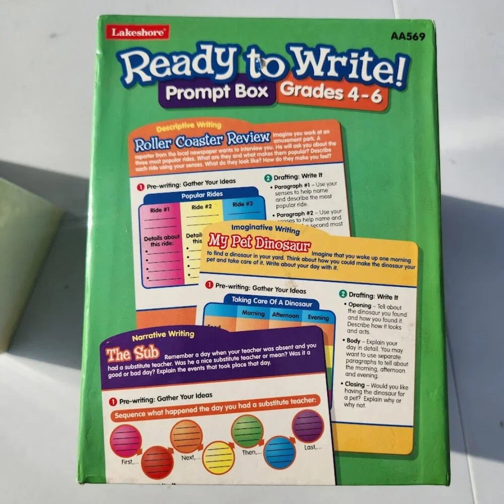 Lakeshore Ready to Write! Prompt Box Grade 4-6 AA569 Writing Prompts School Supp